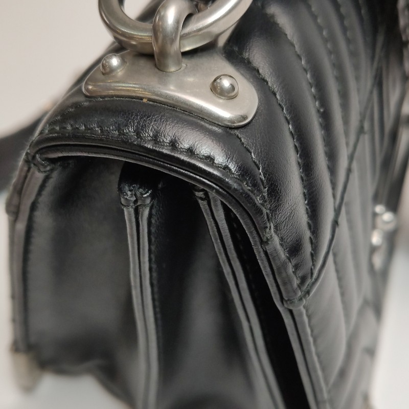 Prada Cahier牛皮黑色中號 斜背包肩背包-17