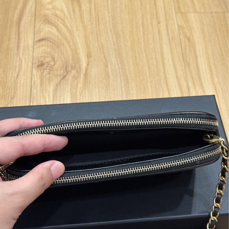 香奈兒魚子醬黑金WOC手機包 鏈條可拆 大全套-22