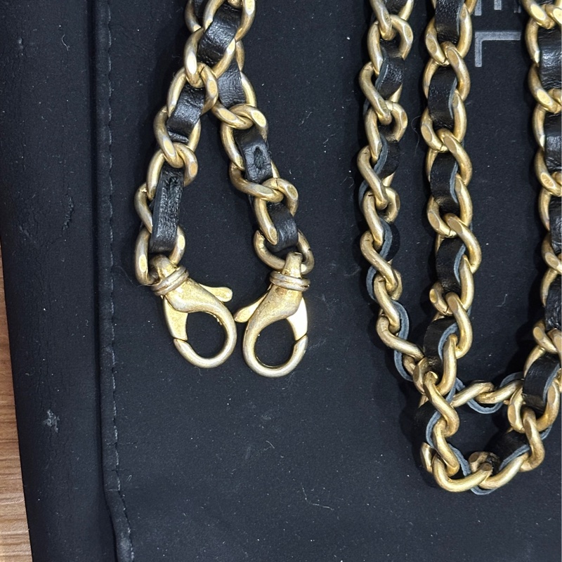 香奈兒魚子醬黑金WOC手機包 鏈條可拆 大全套-27