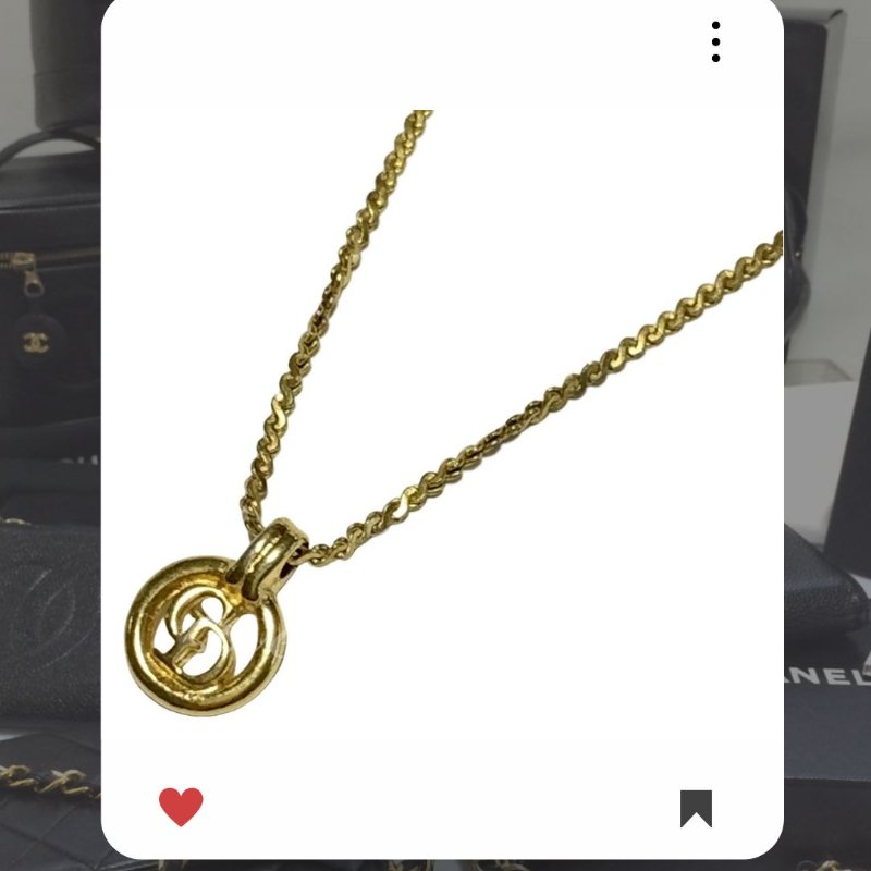 🛍️🎁 26 🔥 1月新品上架 新年💖 新款 Christian Dior CD 金色圓形頸鏈 🔥Christian Dior熱賣款 DIOR 經典款 頸鏈 Christian Dior Necklace-4