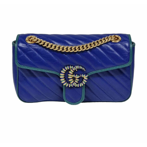 GUCCI 未使用 443497 GG Marmont 馬特拉塞凸紋單肩包