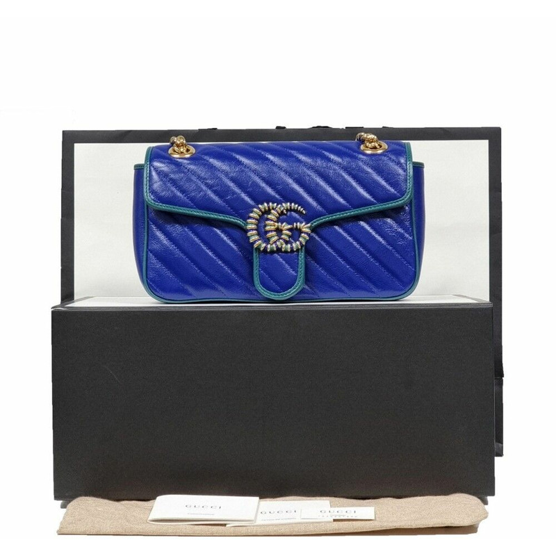 【包稅】GUCCI 未使用 443497 GG Marmont 馬特拉塞凸紋單肩包-17