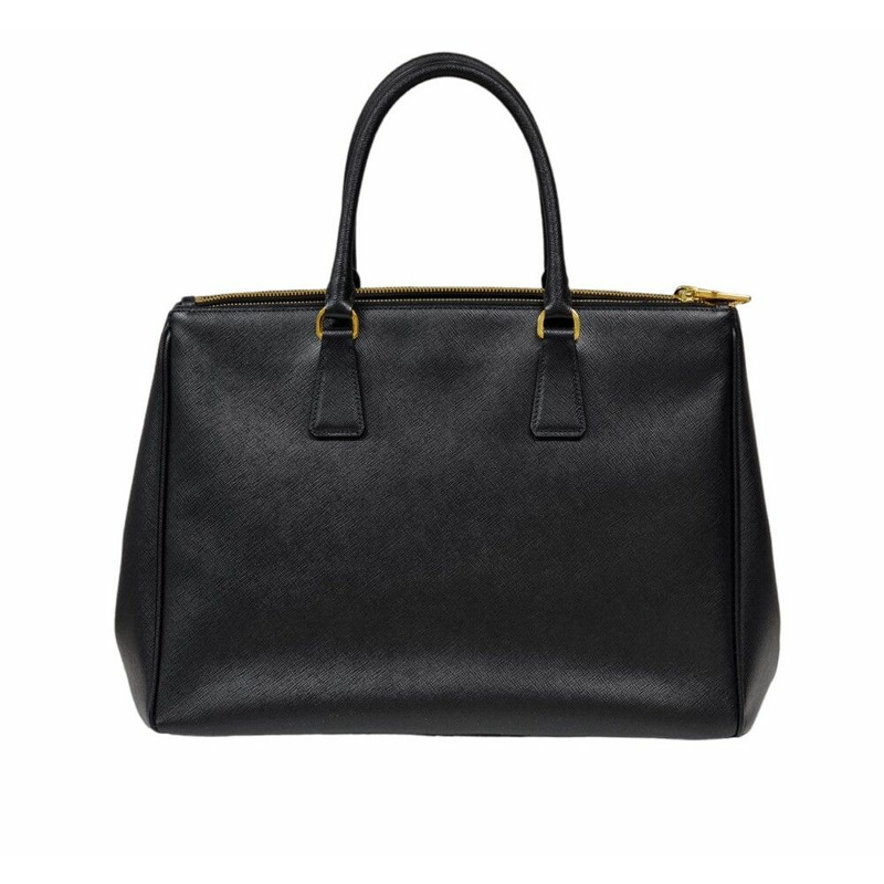 【包稅】PRADA Saffiano金色雙拉鍊單肩包-10