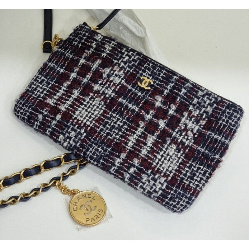 【包稅】CHANEL 全新未使用 22 吋黑色粗花呢包-3