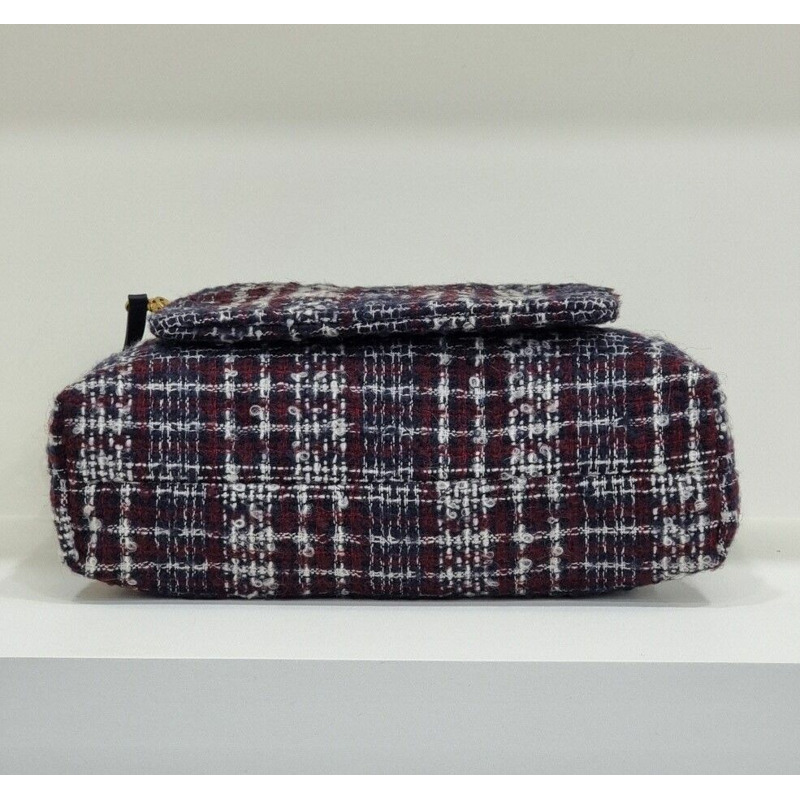 【包稅】CHANEL 全新未使用 22 吋黑色粗花呢包-11