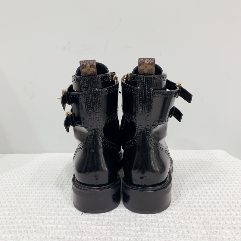 LV/路易威登1A5NU1 黑色漆皮中筒靴, 成色98新,尺寸38碼-5