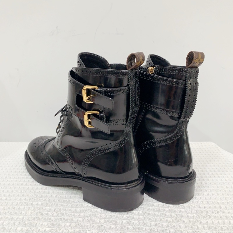 LV/路易威登1A5NU1 黑色漆皮中筒靴, 成色98新,尺寸38碼-6