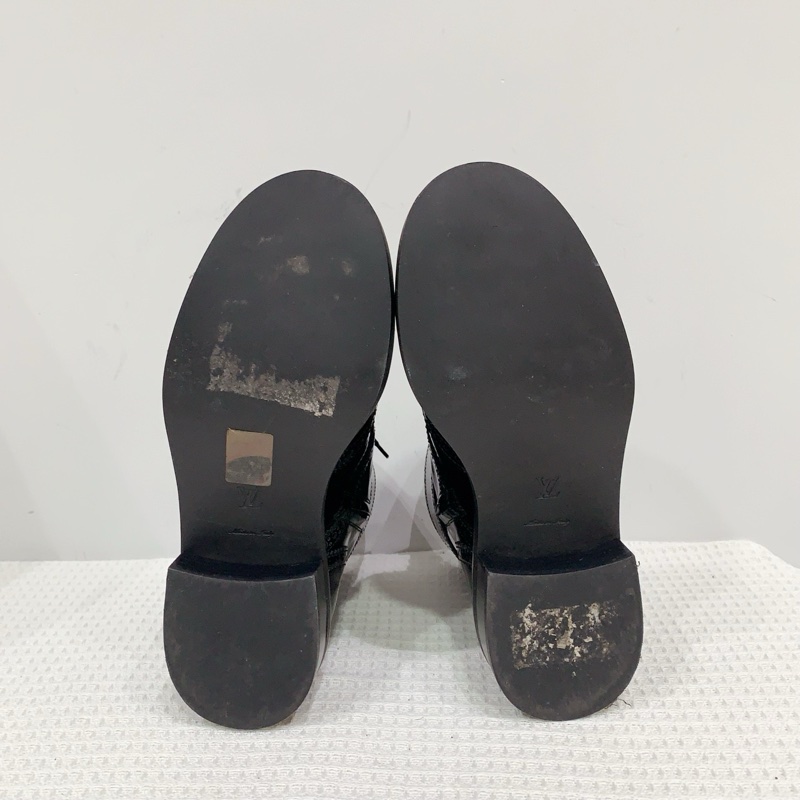 LV/路易威登1A5NU1 黑色漆皮中筒靴, 成色98新,尺寸38碼-9