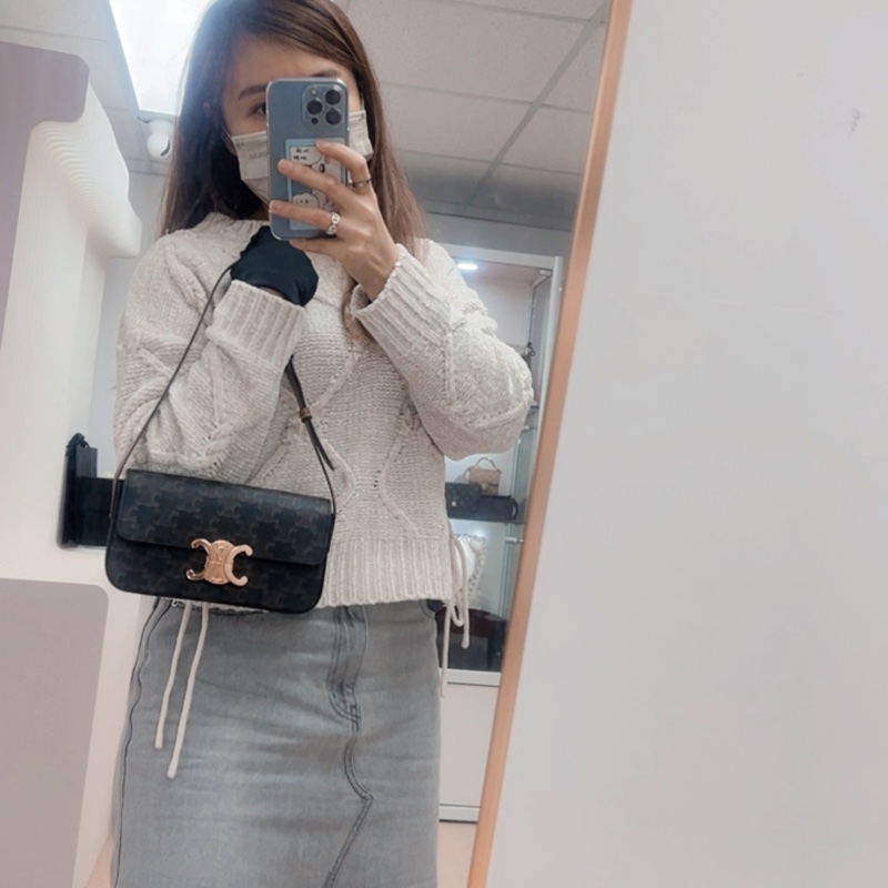Celine triomphe claude 凱旋門腋下包-11