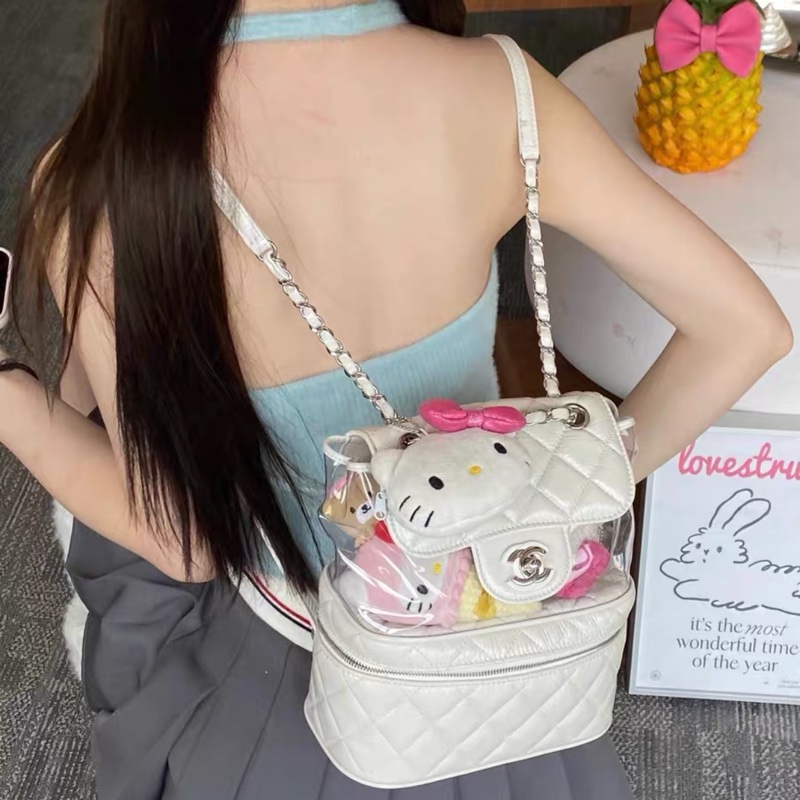 【95%新 ✨ 全網最低價!】Chanel 書包PVC果凍雙肩包-0