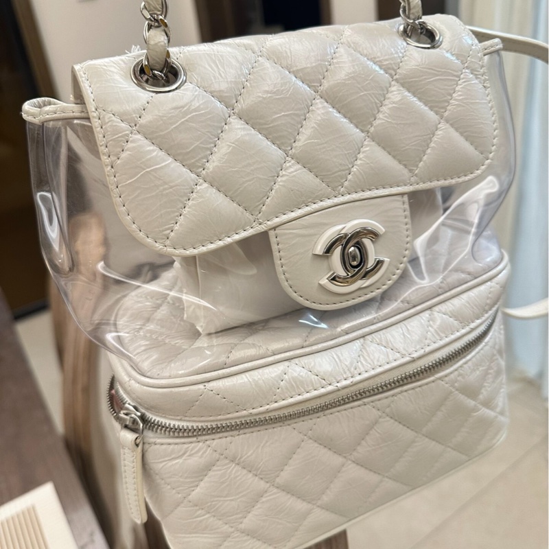 【95%新 ✨ 全網最低價!】Chanel 書包PVC果凍雙肩包-3