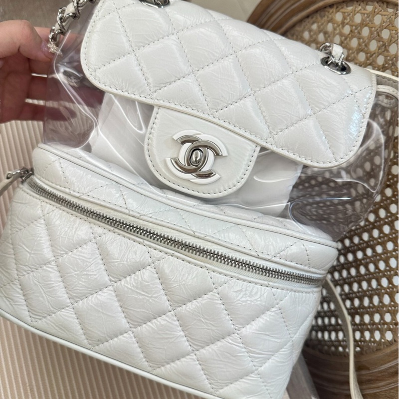 【95%新 ✨ 全網最低價!】Chanel 書包PVC果凍雙肩包-4