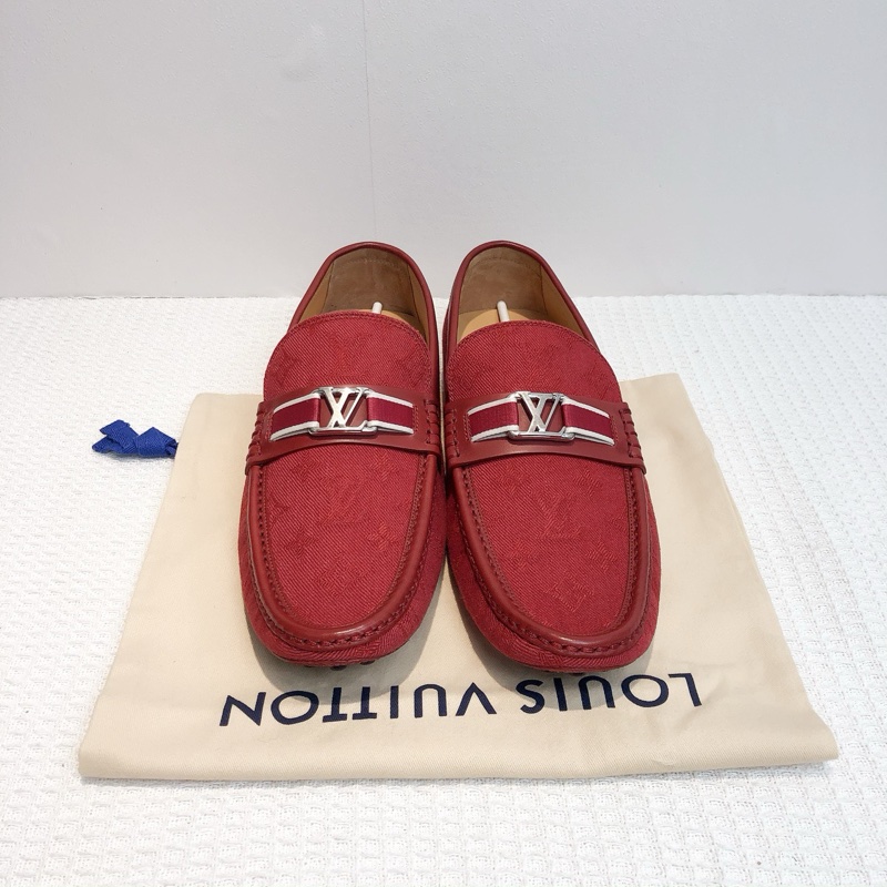 LV/路易威登 1A8Y5J 紅色平底豆豆鞋男鞋, 42.5碼 99 新閒置未使用-0