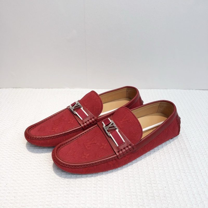 LV/路易威登 1A8Y5J 紅色平底豆豆鞋男鞋, 42.5碼 99 新閒置未使用-1