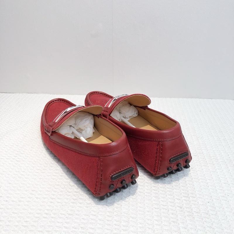 LV/路易威登 1A8Y5J 紅色平底豆豆鞋男鞋, 42.5碼 99 新閒置未使用-3