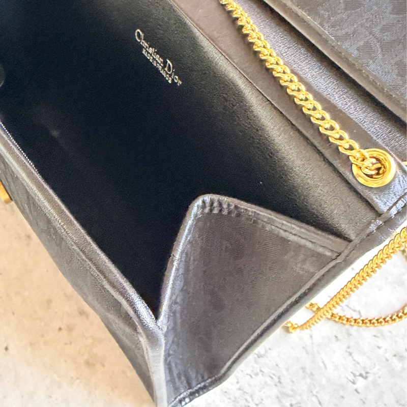 Christian Dior Oblique 黑色老花兩用包 腋下包 斜背包 迪奧-20