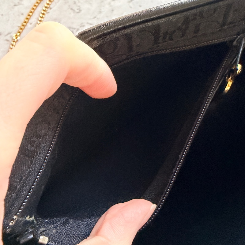 Christian Dior Oblique 黑色老花兩用包 腋下包 斜背包 迪奧-21