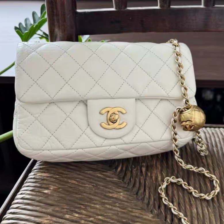 【95%新 ✨ 全網最低價！】Chanel 金球 CF大mini白金 經典保值 特別款-0