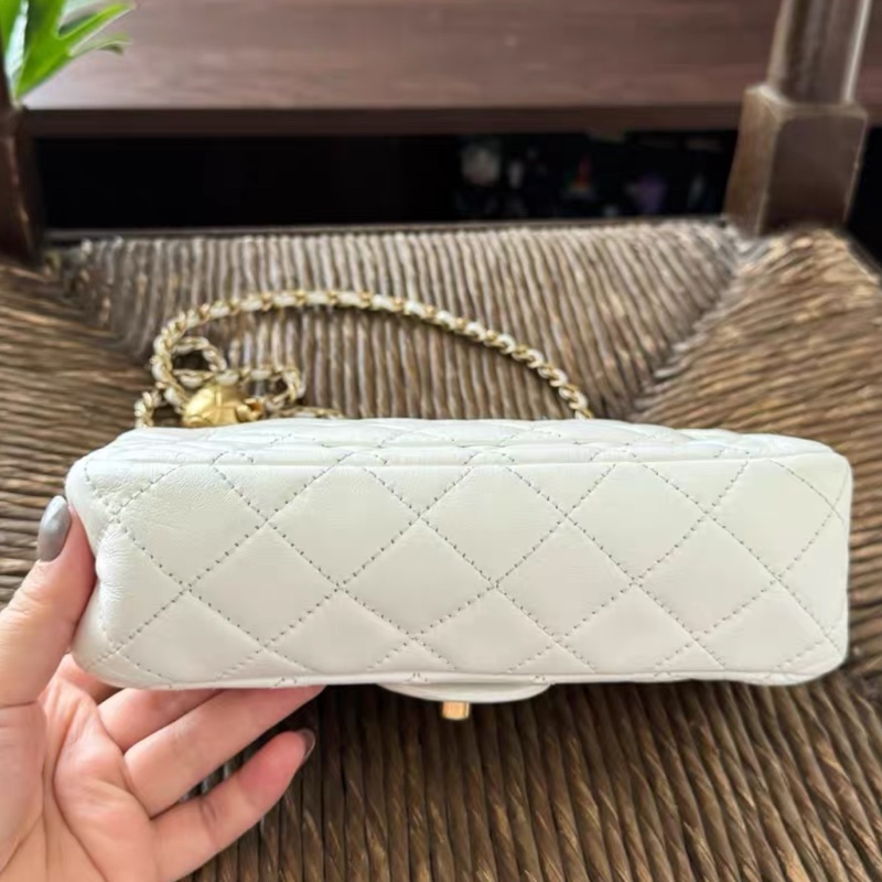 【95%新 ✨ 全網最低價！】Chanel 金球 CF大mini白金 經典保值 特別款-3
