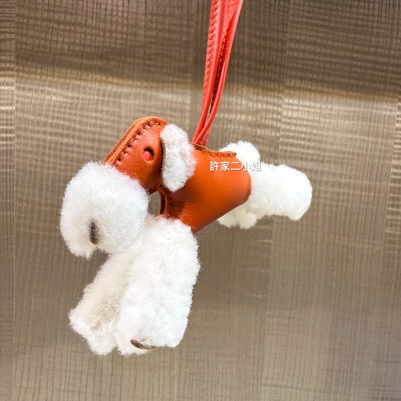 Hermes 99新閒置 Budy charm 狐狸梗犬 罌粟橙-3
