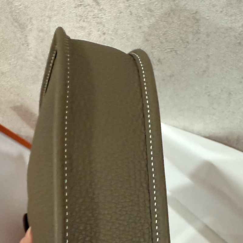 Hermes 愛馬仕 Mini Evelyne 二代短背帶 大象灰銀扣 全新 K刻-4