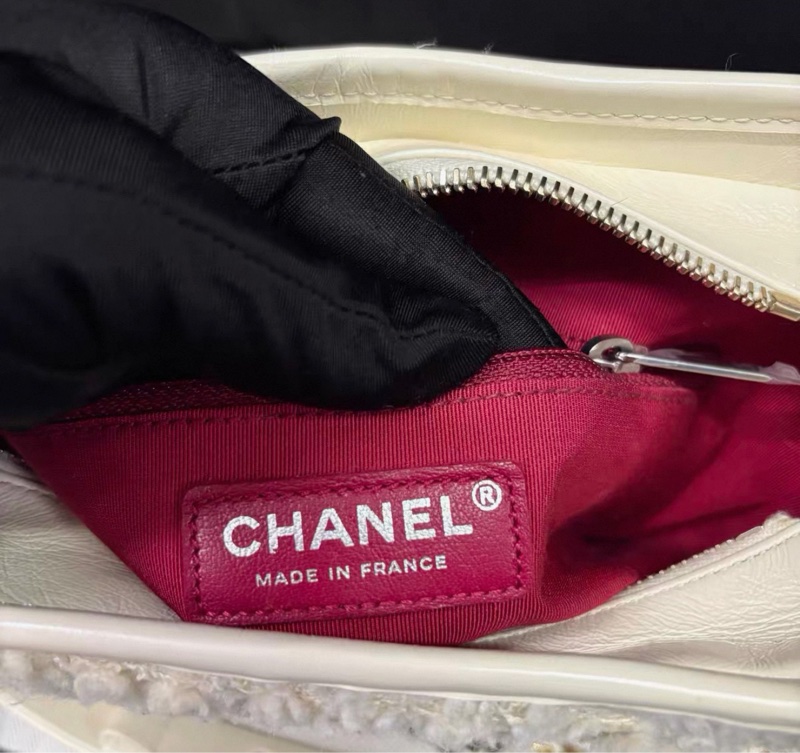 【97%新 ✨ 全網最低價！檢漏價】Chanel 流浪包小號 白色毛呢仙氣飄飄-8