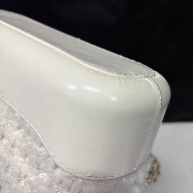 【97%新 ✨ 全網最低價！檢漏價】Chanel 流浪包小號 白色毛呢仙氣飄飄-13