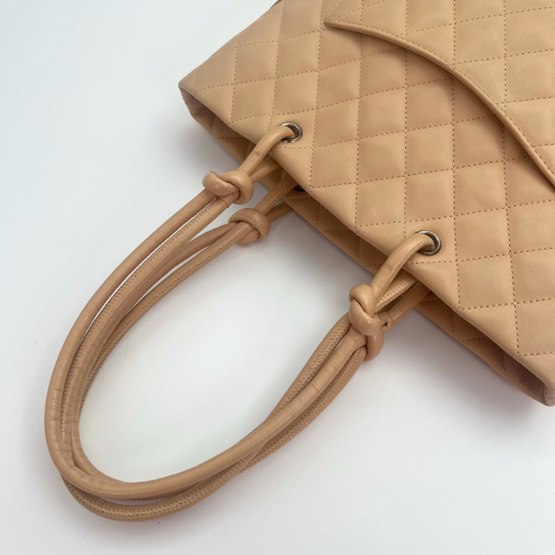 「JL 精品代購」 香奈兒奶茶色康鵬菜籃子小號-11