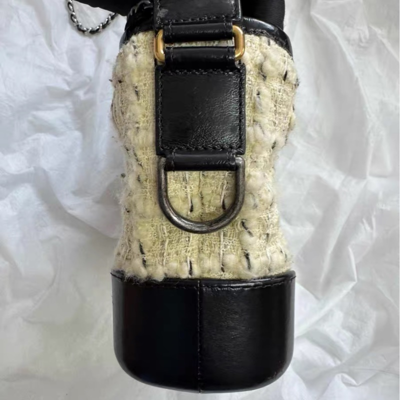 【95%新 ✨ 全網最低價！檢漏價！】Chanel 流浪包小號 黑白毛呢仙氣飄飄-2