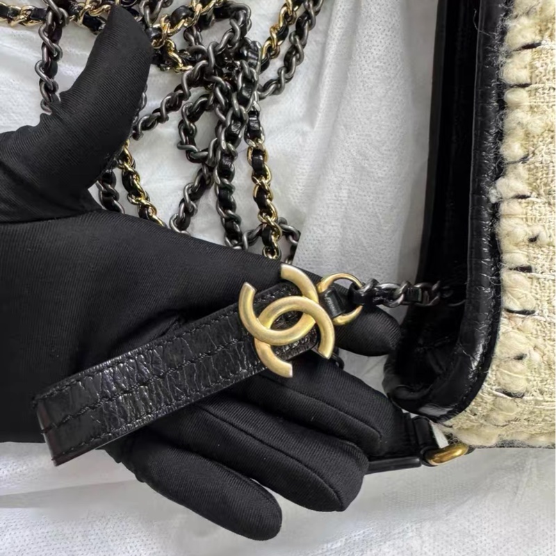 【95%新 ✨ 全網最低價！檢漏價！】Chanel 流浪包小號 黑白毛呢仙氣飄飄-5