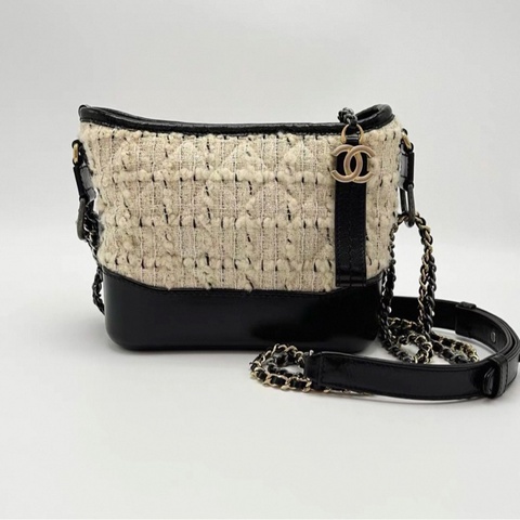 【95%新 ✨ 全網最低價！檢漏價！】Chanel 流浪包小號 黑白毛呢仙氣飄飄