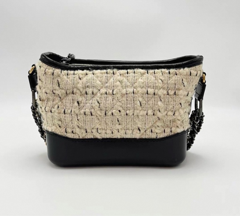 【95%新 ✨ 全網最低價!檢漏價!】Chanel 流浪包小號 黑白毛呢仙氣飄飄-1