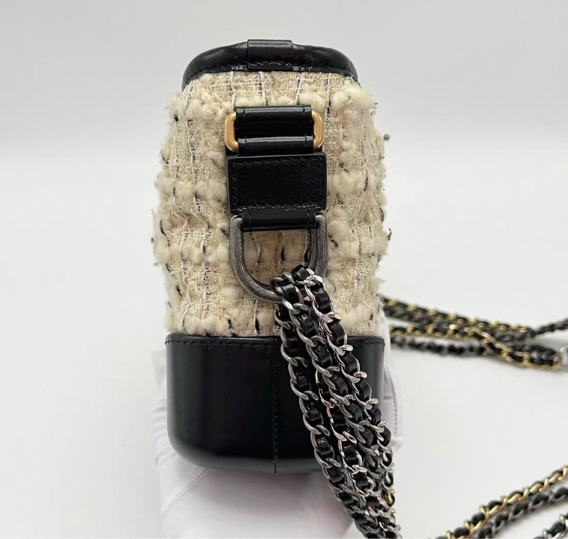 【95%新 ✨ 全網最低價!檢漏價!】Chanel 流浪包小號 黑白毛呢仙氣飄飄-5