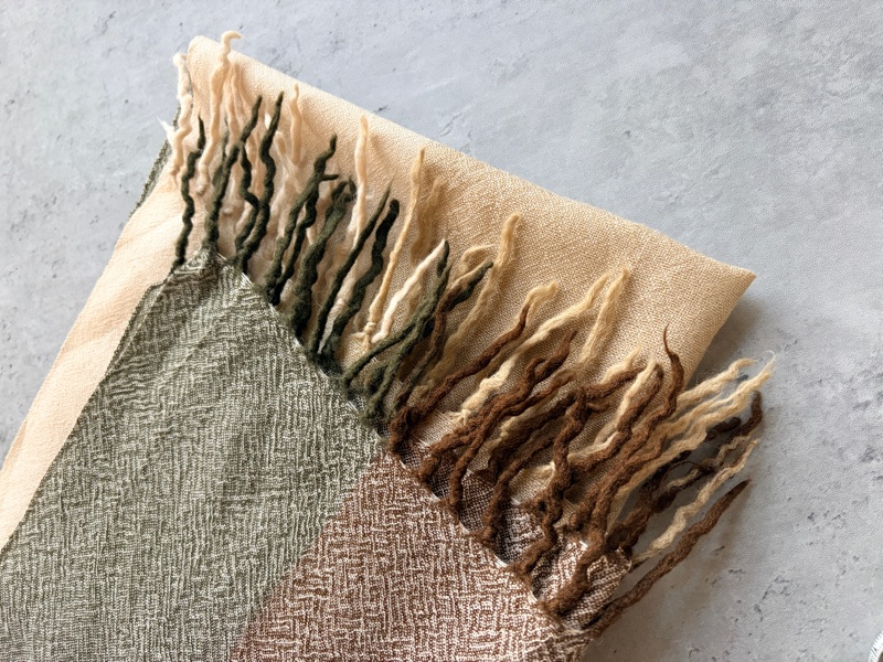 Christian Dior Sports 薄圍巾 四季可用 棉麻材質 淺棕色-16