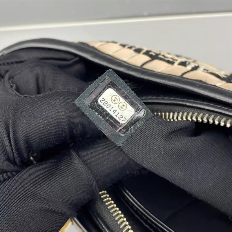 【95%新 ✨ 全網最低價！檢漏價！】Chanel 流浪包小號 毛呢拼色 黑白經典-6