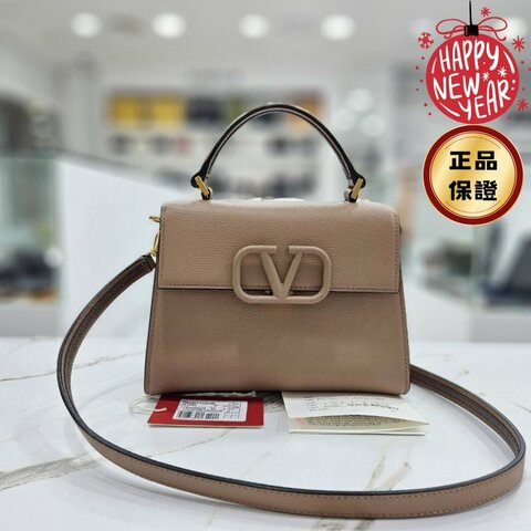 🎊佳節特賣🎁Valentino Garavani VSLING 小號手提肩背包 粉色