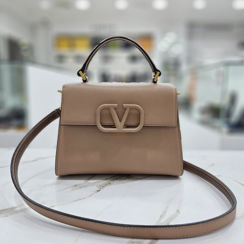 🎊佳節特賣🎁Valentino Garavani VSLING 小號手提肩背包 粉色-2