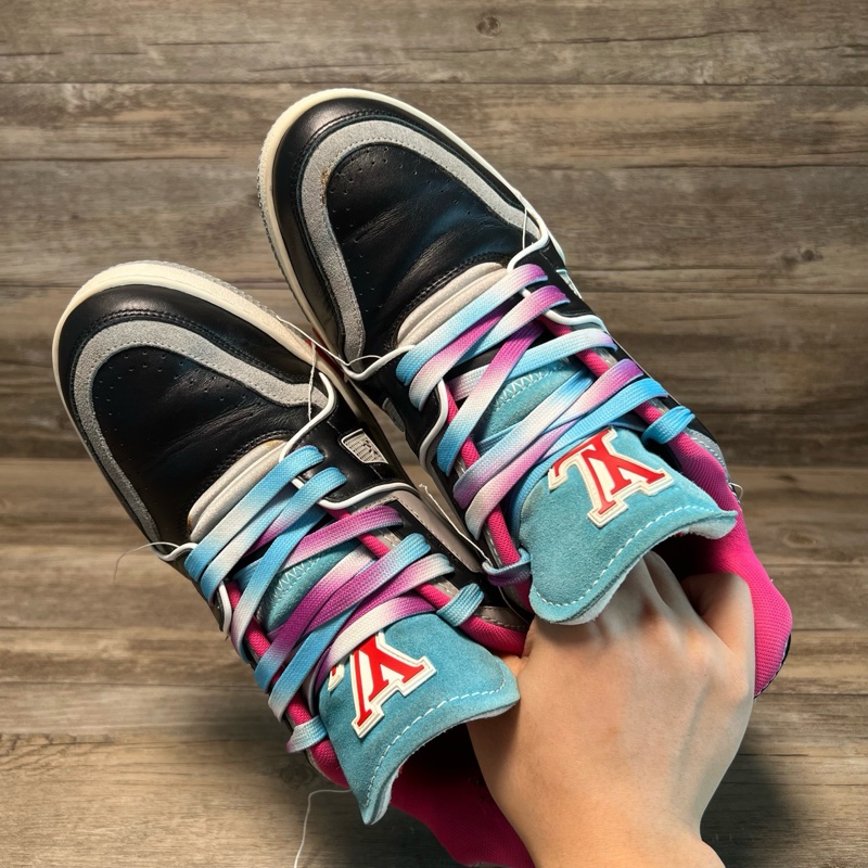 LV Trainer秀款 黑粉 黑灰粉 UK6.5碼 40.5碼-11