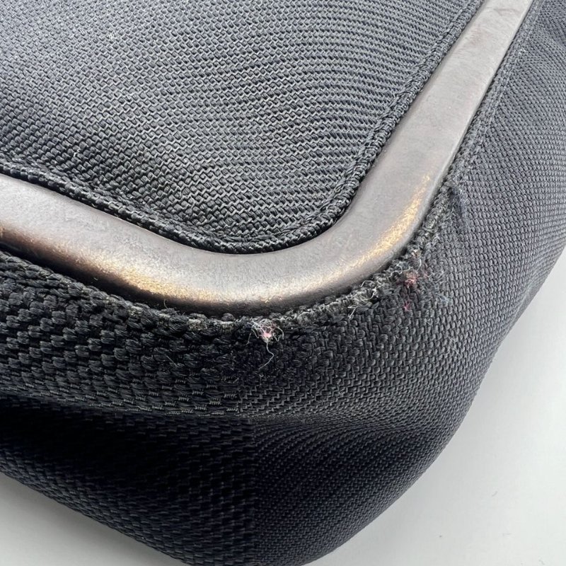 路易威登黑色帆布配皮單肩斜背兩用包-12