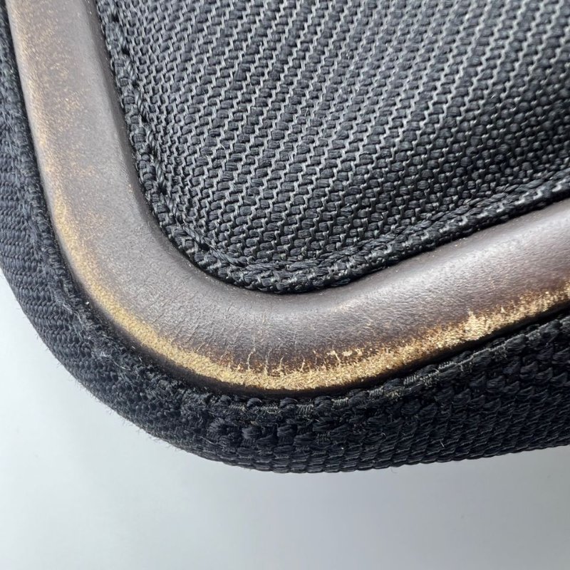 路易威登黑色帆布配皮單肩斜背兩用包-13