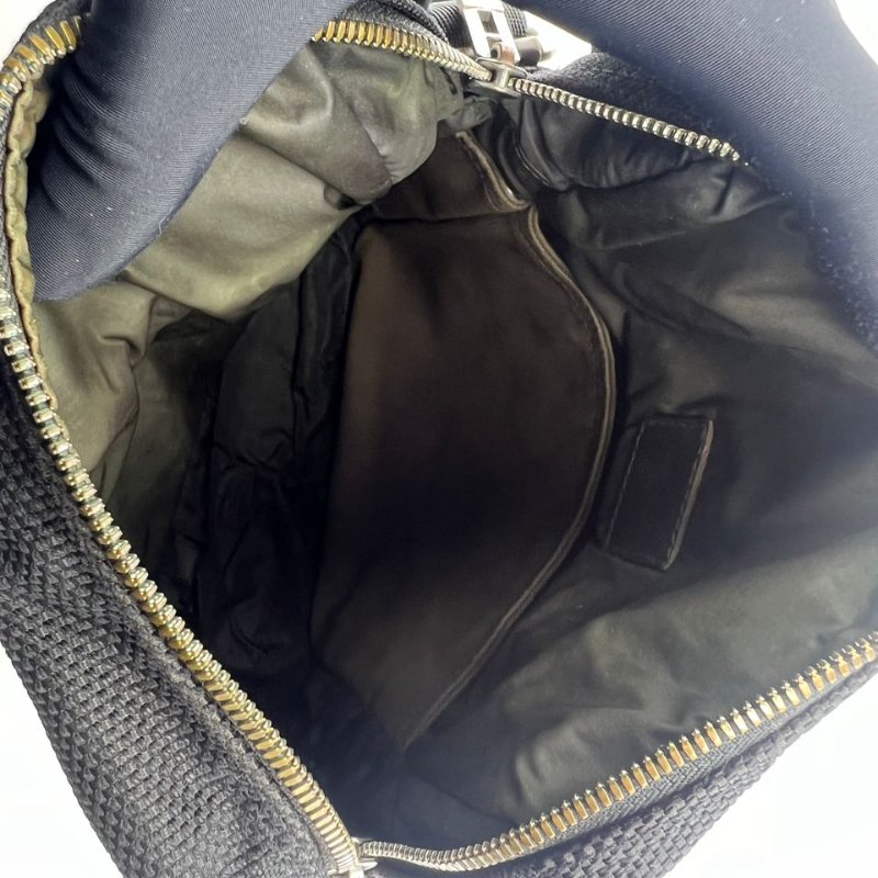 路易威登黑色帆布配皮單肩斜背兩用包-14