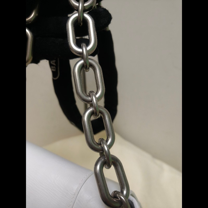 ‼️年前限時特賣‼️(原28800)至1/25⏰【8成新】㊣✨BALENCIAGA✨巴黎世家 白色 沙漏包 牛皮 鎖鏈 背帶 肩背包 腋下包 鏈條包/二手包/二手精品/保證正品🌳二手樹屋🌳-27