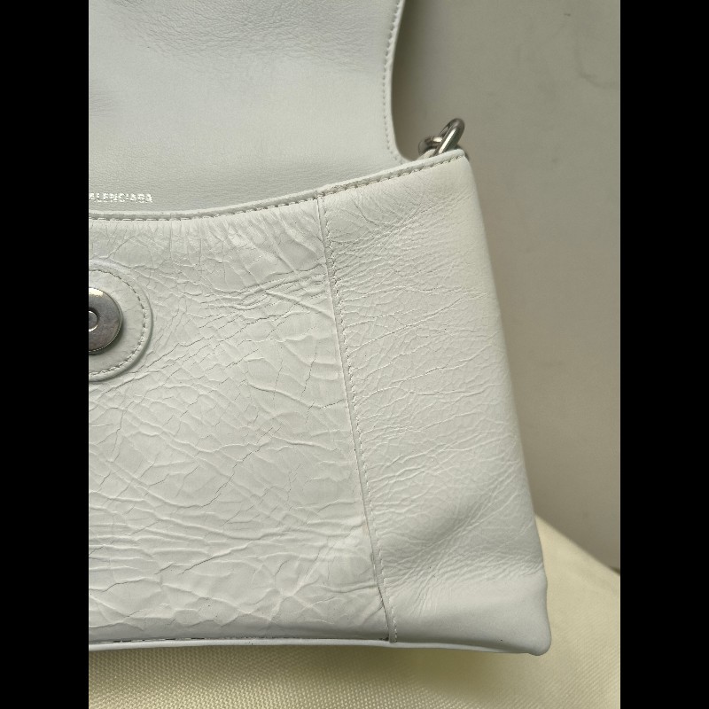 ‼️年前限時特賣‼️(原28800)至1/25⏰【8成新】㊣✨BALENCIAGA✨巴黎世家 白色 沙漏包 牛皮 鎖鏈 背帶 肩背包 腋下包 鏈條包/二手包/二手精品/保證正品🌳二手樹屋🌳-40