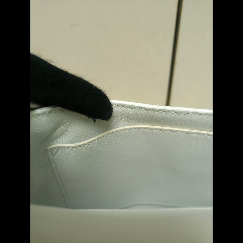 ‼️年前限時特賣‼️(原28800)至1/25⏰【8成新】㊣✨BALENCIAGA✨巴黎世家 白色 沙漏包 牛皮 鎖鏈 背帶 肩背包 腋下包 鏈條包/二手包/二手精品/保證正品🌳二手樹屋🌳-48