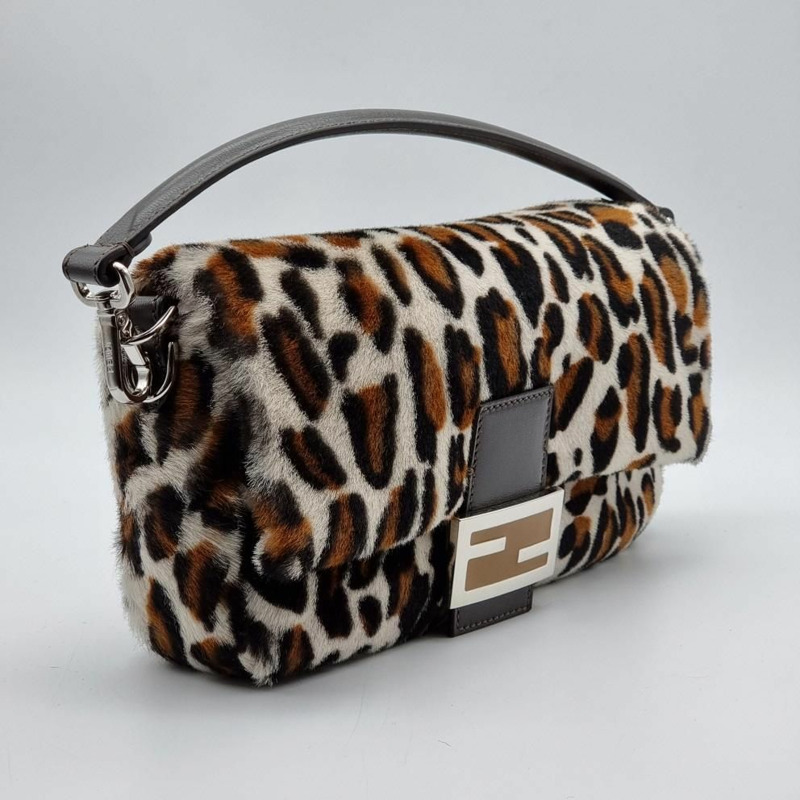 【包稅】FENDI 全新動物紋羊皮法棍包復刻版-3