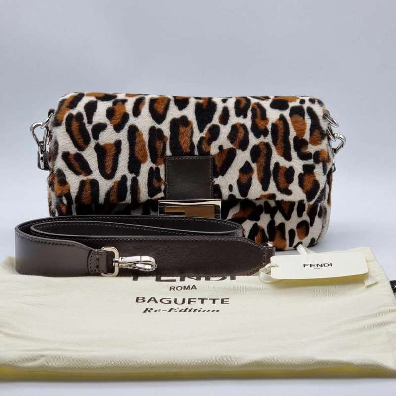【包稅】FENDI 全新動物紋羊皮法棍包復刻版-7