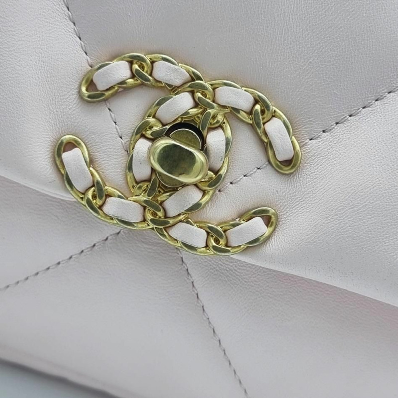 【包稅】CHANEL 香奈兒 19 中型粉紅單肩包-1