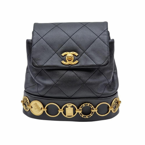 CHANEL 鍍金小牛皮符號硬幣背包