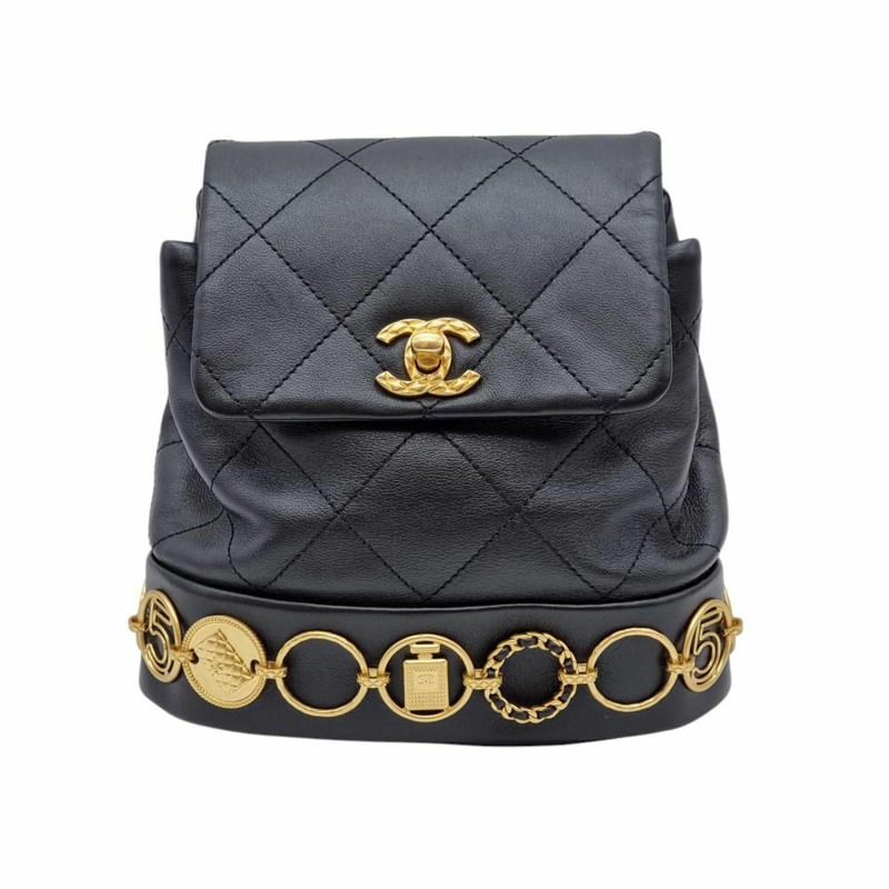 【包稅】CHANEL 鍍金小牛皮符號硬幣背包-0