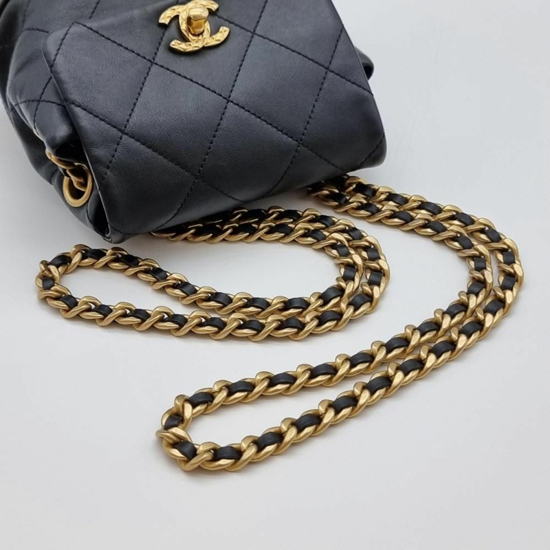 【包稅】CHANEL 鍍金小牛皮符號硬幣背包-7